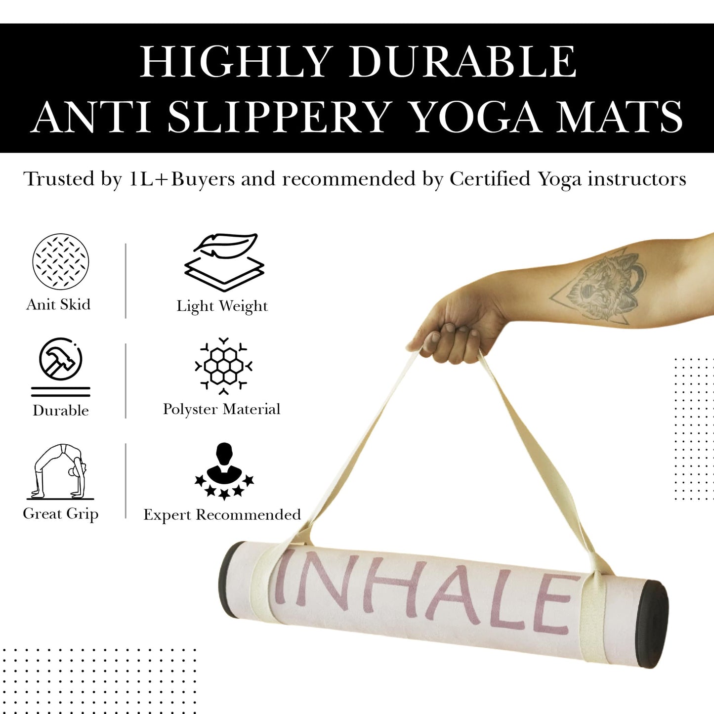 Kaya Life Digital Printed anti-slip Yoga Mat For Exercise | For Men & Women