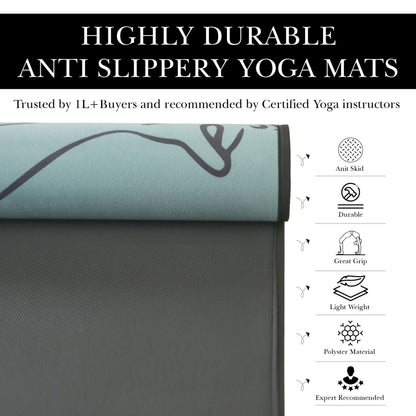 Kaya Life Digital Printed anti-slip Yoga Mat For Exercise | For Men & Women